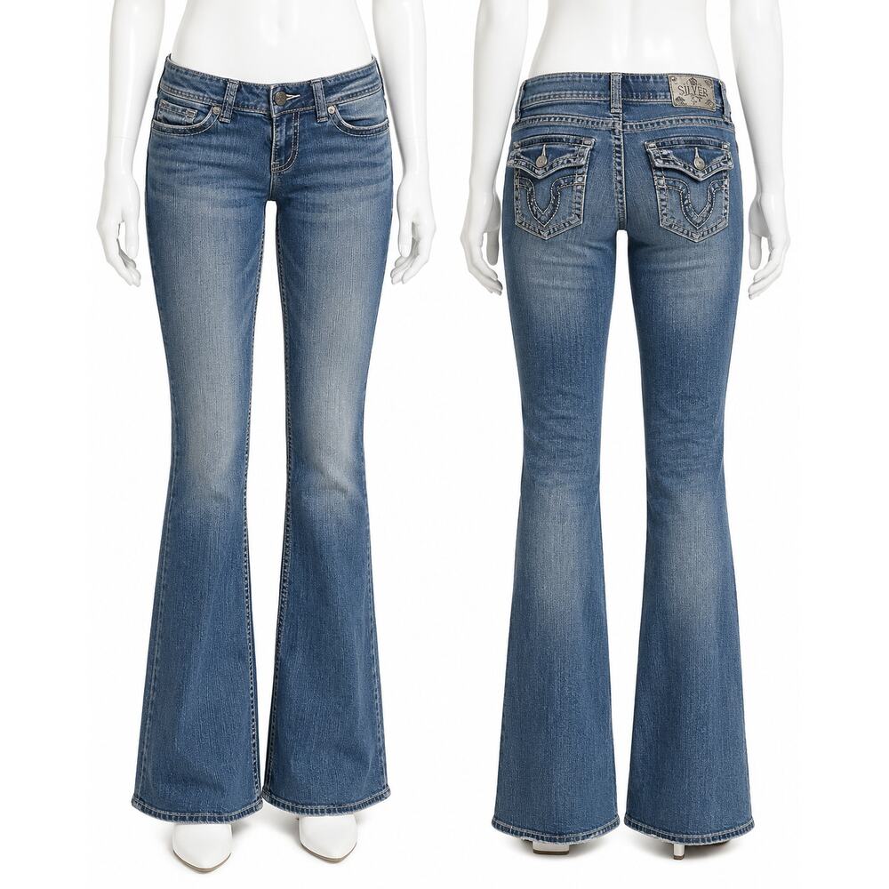 Silver Jeans Suki Bootcut Flare Jeans Womens 30x30 Medium Wash Stretch festival